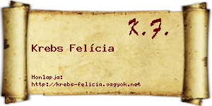 Krebs Felícia névjegykártya